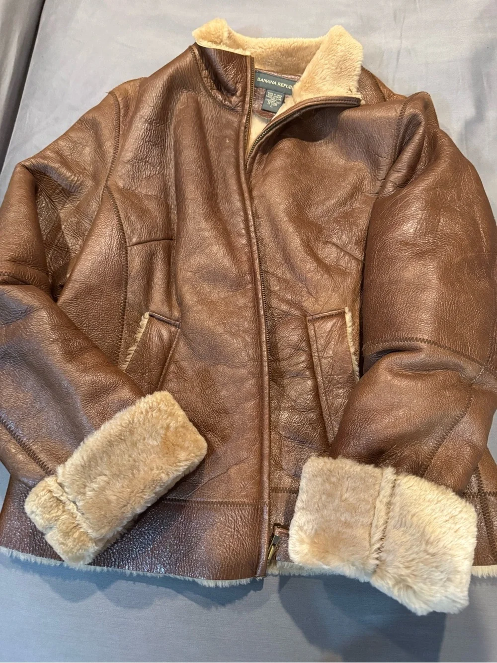 Banana Republic’s leather jacket